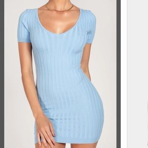 Meshki Birdie Rib V Neck Mini Dress Size Medium